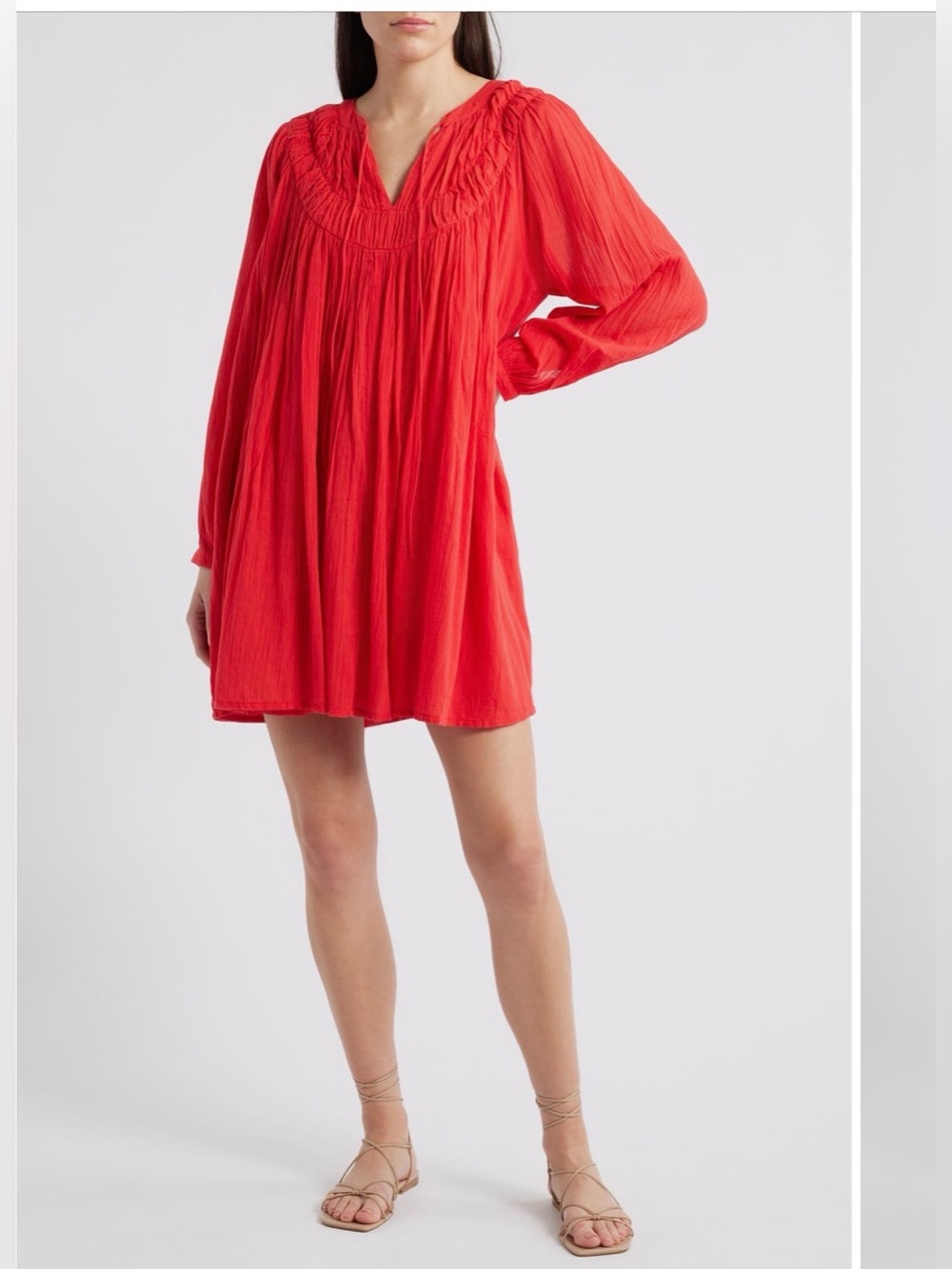 FRNCH Aissya Red Cotton Dress